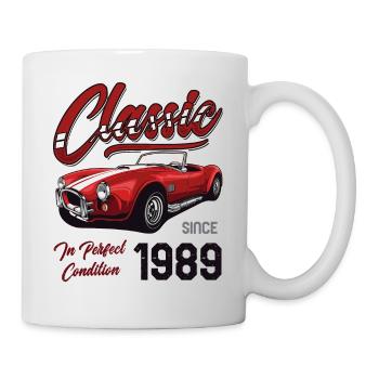 Je ne suis pas vieux Je suis une voiture classique vintage née en 1989 - Mug blanc - blanc - Droite