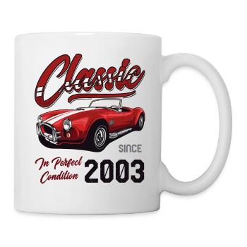 Ich bin nicht alt, ich bin Oldtimer Jahrgang Jahrgang 2003 - Tasse - Weiß - Rechts