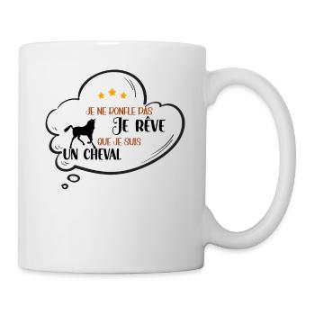 Je Ne Ronfle Pas Je Rêve Que Idée Cadeau Drôle - Mug blanc - blanc - Droite