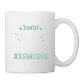Lustiges Ostsee Segler Helgoland eigner Spruch - Tasse - Weiß - Rechts