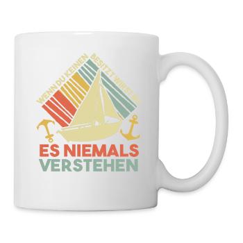Lustiges Ostsee Segler Helgoland eigner Spruch - Tasse - Weiß - Rechts