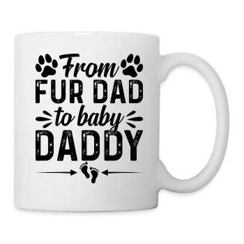 De papa à fourrure à bébé papa - Pet Dog Daddy Nouveau papa - Mug blanc - blanc - Droite