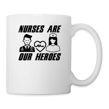 Les infirmières sont nos héroïnes - Mug blanc - blanc - Droite