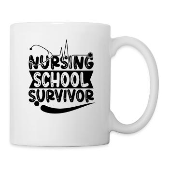 Survivor of the nursing school - Mug - white - Right
