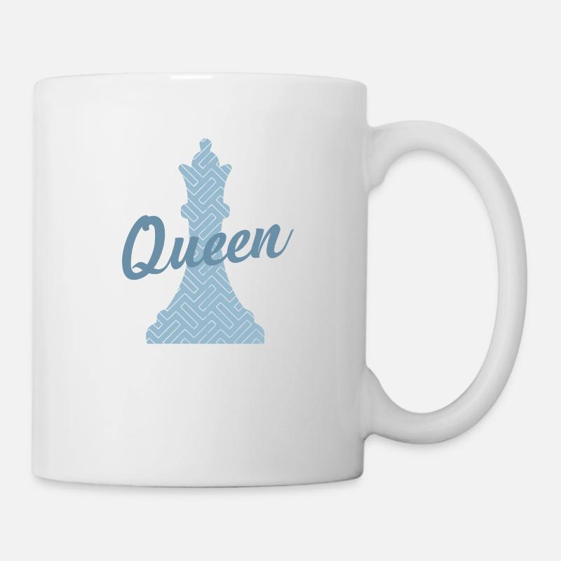 Queen Dame Schach Intelligenz Denksport Spiel - Tasse - Weiß