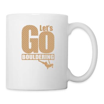 Let’s go Bouldering Hobby Klettern Ausdauer - Tasse - Weiß - Rechts