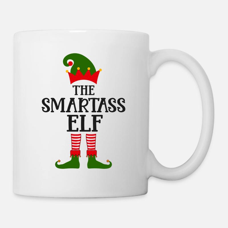 The clever shit elf Ugly Christmas - Mug - white