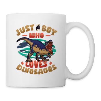 Just A Boy Who Loves Dinosaurs. Young Dinosaur - Mug - white - Right