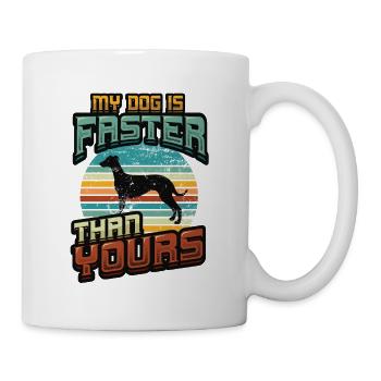 Mon chien est plus rapide que votre lévrier. - Mug blanc - blanc - Droite