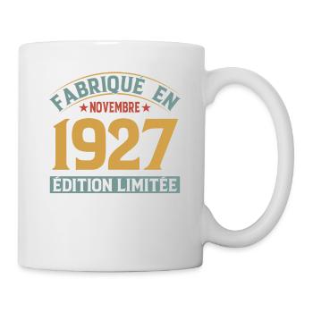 Fabriqué En Novembre 1927 Édition Limitée - Mug blanc - blanc - Droite