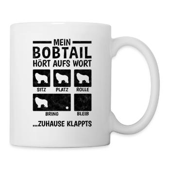 Bobtail Hundetricks altenglischer Schäferhund - Tasse - Weiß - Rechts