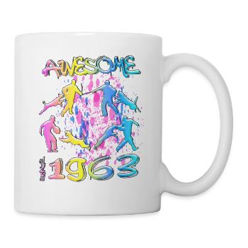 Awesome since 1963. Agility, Hundetraining - Mug - white - Right