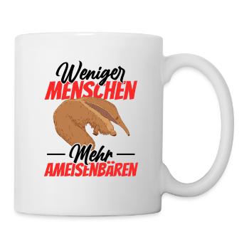 Ameisenbär weniger Menschen Zwergameisenbär - Tasse - Weiß - Rechts