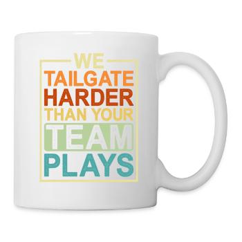 Nous suivons le hayon plus fort que votre équipe ne joue - Mug blanc - blanc - Droite