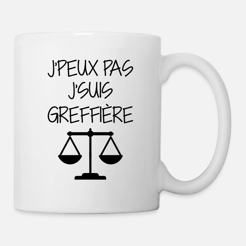 greffier / greffe / tribunal / justice / juge - Mug blanc - blanc