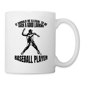 Baseballspiel Baseball Baseballliebhaber Geschenk - Tasse - Weiß - Rechts