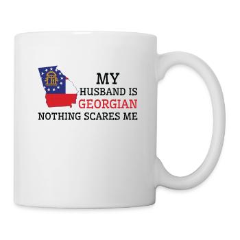 Rien ne me fait peur mari géorgien - Mug blanc - blanc - Droite