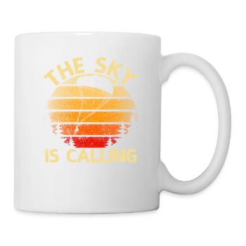 Le ciel appelle parachutisme Parachute prist - Mug blanc - blanc - Droite
