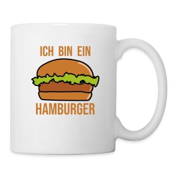 Ich bin ein Hamburger - Hamburger Burger - Tasse - Weiß - Rechts