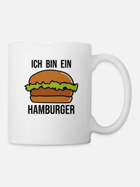 Ich bin ein Hamburger - Hamburger Burger - Tasse - Weiß