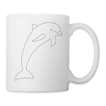 Delphin - Tasse - Weiß - Rechts