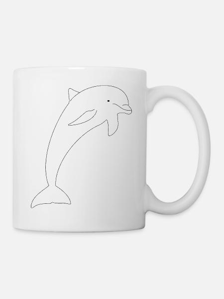 Delphin - Tasse - Weiß