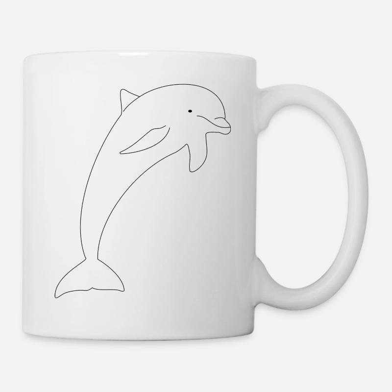 Delphin - Tasse - Weiß