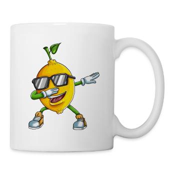 Lemon Dabbing Dance Pool Summer Fan Holiday Outfit - Mug - white - Right