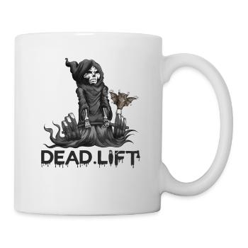Sport Motivation Sensenmann Skelett Dead.Lift - Tasse - Weiß - Rechts