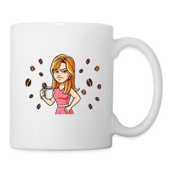 Fass mein Kaffee an und ich klatsch dich Kaffee - Tasse - Weiß - Rechts