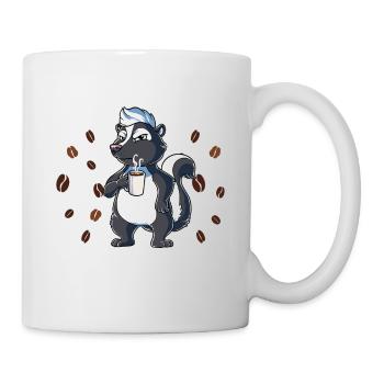 Einatmen Ausatmen Ignorieren Kaffee Stinktier - Tasse - Weiß - Rechts