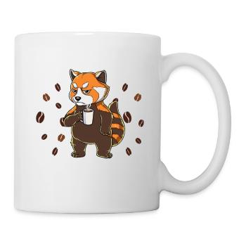 Einatmen Ausatmen Ignorieren Kaffee Roter Panda - Tasse - Weiß - Rechts