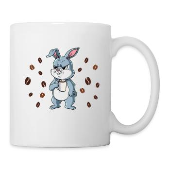 Einatmen Ausatmen Ignorieren Kaffee Hase - Tasse - Weiß - Rechts