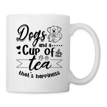 Dogs And A Cup Of Tea That's Happiness - Dog Lover - Mug - white - Right