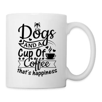 Dogs And A Cup Of Tea That's Happiness - Dog Owner - Mug - white - Right