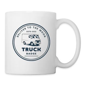 Truck Badge Deliver To The Moon - Tasse - Weiß - Rechts