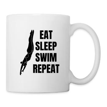 Schwimmerin Frau Schwimmer Schwimmverein Schwimmen - Tasse - Weiß - Rechts