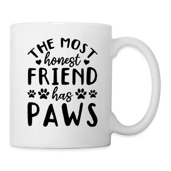 The Most Honest Friend Has Paws - Dog Lover Pet Do - Tasse - Weiß - Rechts