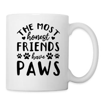 The Most Honest Friends Have Paws - Pet Dog Lover - Tasse - Weiß - Rechts