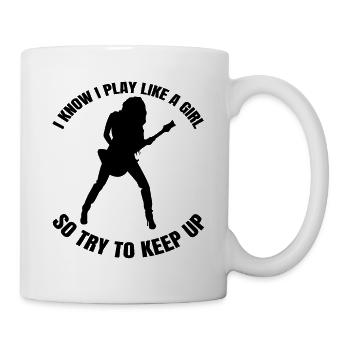 Gitarrist Musik Gitarristin Musiker Band Gitarre - Tasse - Weiß - Rechts