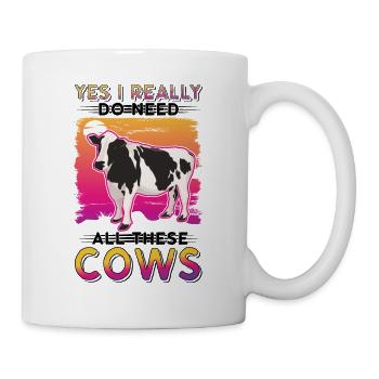 Cow Cattle breeder Farmer Cows Farmer - Mug - white - Right