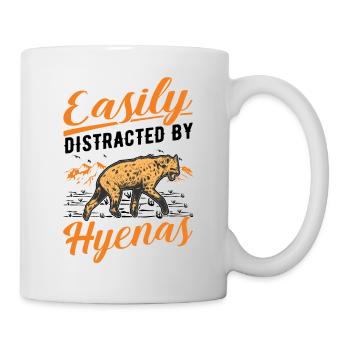 Facilement distrait par les hyènes Erdwolf Hyène - Mug blanc - blanc - Droite