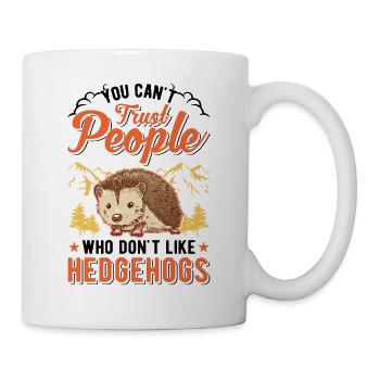 Igel Geschenk Stacheligel - Tasse - Weiß - Rechts