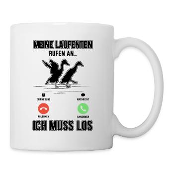 Mes canards qui courent appellent Je dois aller bouteille canard - Mug blanc - blanc - Droite