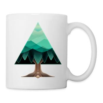L’arbre triangulaire - Mug blanc - blanc - Droite