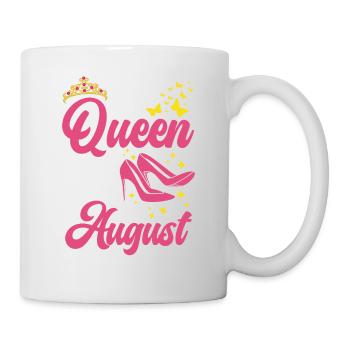 A queen was born in August All the best - Mug - white - Right