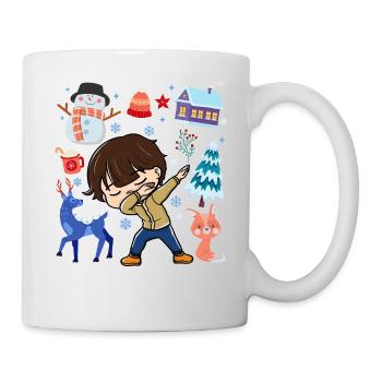 Dabbed Young Snow Deer Winter Temperate - Mug - white - Right