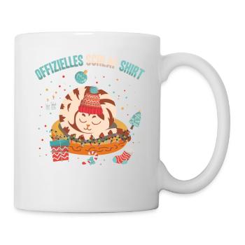 Offizielles Schlaf Shirt Sleepy Cat Winter - Tasse - Weiß - Rechts