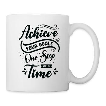 Goal Typography Life Quotes Positive Message - Mug - white - Right