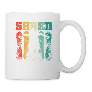 SHRED Snowboard Winter Sports Snowboarding Boarding - Mug - white - Right